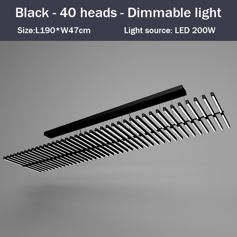 Lustre design LED en baguette lumineuse Bilbao - vue 10 sur 15