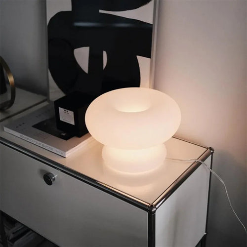lampe à poser champignon en verre pour décoration intérieure - vue 4 sur 6