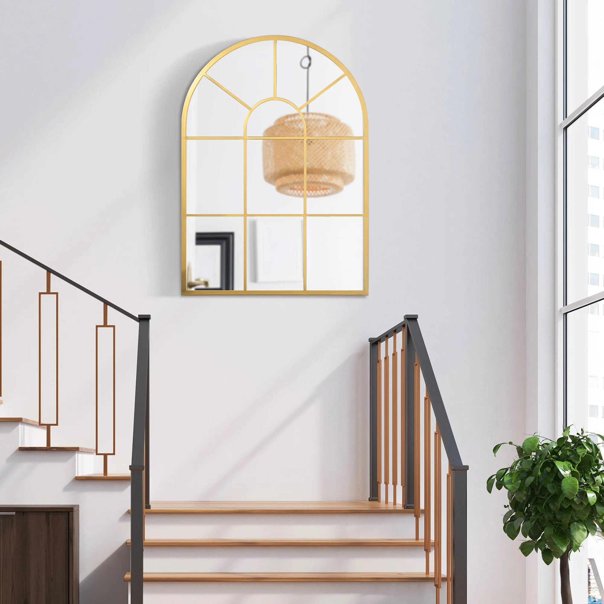 miroir décoratif mural en métal style moderne pour intérieur - vue 6 sur 7