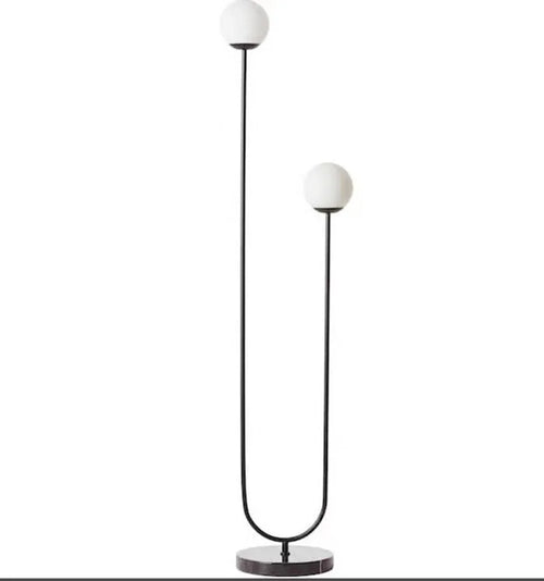 lampadaire led en verre laiteux nordique créatif vertical - vue 11 sur 11