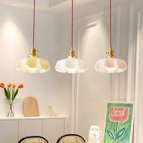lustre plissé simple pour décoration intérieure éclairage doux - vue 2 sur 17