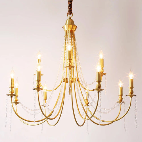 lustre en laiton moderne pour éclairage intérieur élégant - vue 9 sur 13