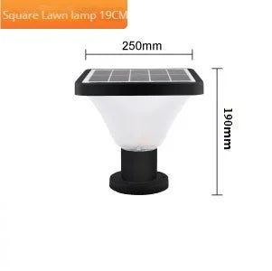 lampe solaire extérieure étanche pour jardin en aluminium - vue 11 sur 14