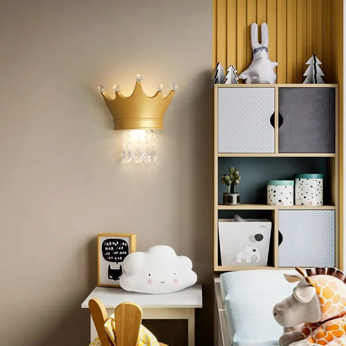 Lampe chevet suspension cristal luxe princesse décor murale - vue 5 sur 9