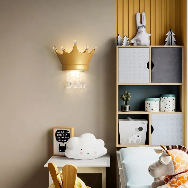 Lampe chevet suspension cristal luxe princesse décor murale - vue 4 sur 9