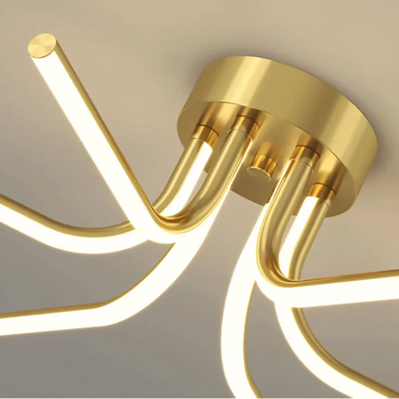 lustre led moderne minimaliste pour éclairage intérieur varié - vue 5 sur 12