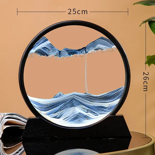 sablier en verre 3d paysage de sable en mouvement décoration artistique - vue 54 sur 54