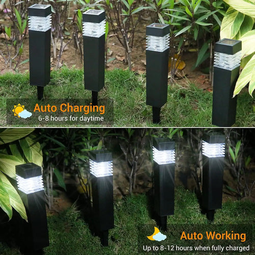 lampes solaires led de jardin imperméables pour éclairage extérieur - vue 4 sur 8