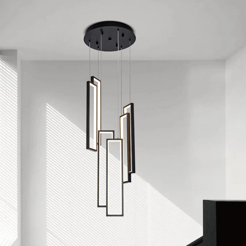 lustre moderne à led pour décoration créative en duplex - vue 4 sur 9