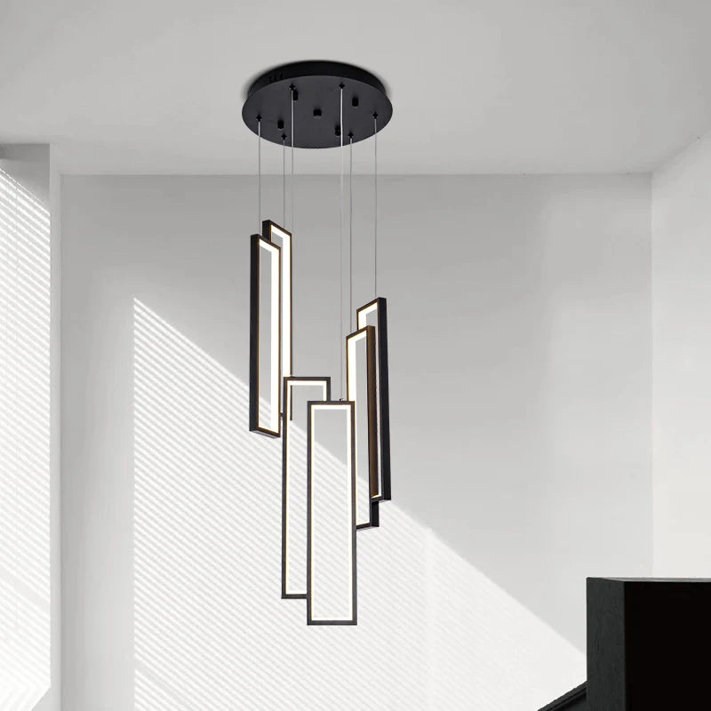 lustre moderne à led pour décoration créative en duplex - vue 3 sur 9