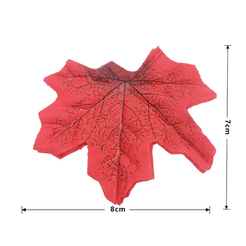 lot de 50 feuilles d'érable artificielles pour décorations d'automne - vue 11 sur 11