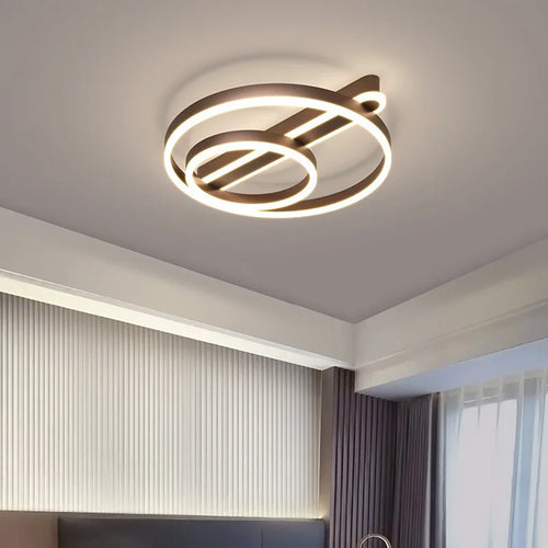 plafonnier led simple acrylique circulaire style nordique - vue 2 sur 10