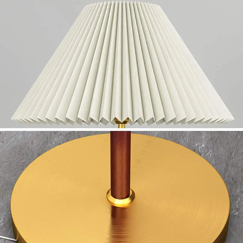 lampadaire nordique à led design abat-jour en tissu décoration intérieure - vue 5 sur 8
