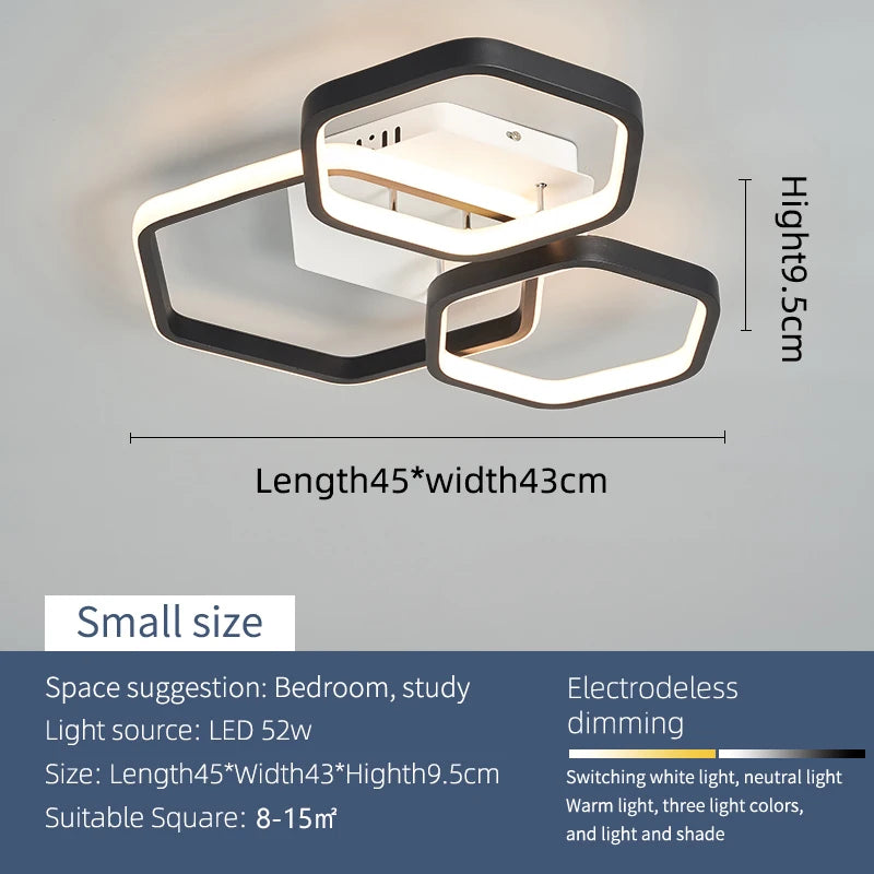 Modern Led Chandelier For Living Rooms, Bedrooms, Children's Rooms, Home Chandeliers, Working Together With Smart Home - vue 9 sur 9