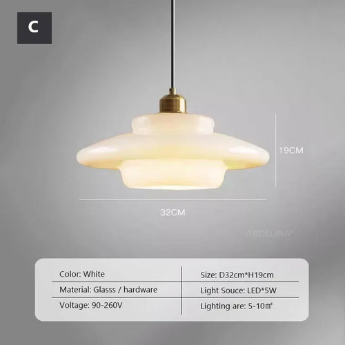 lampe suspendue moderne en verre led décorative nordique - vue 10 sur 9