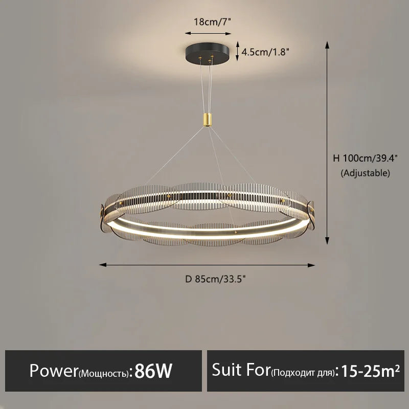 lustre moderne design pour salon et restaurant suspension - vue 11 sur 12