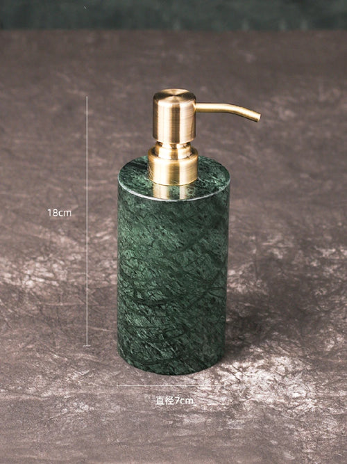 ensemble d'accessoires en marbre pour salle de bain organisé - vue 10 sur 21