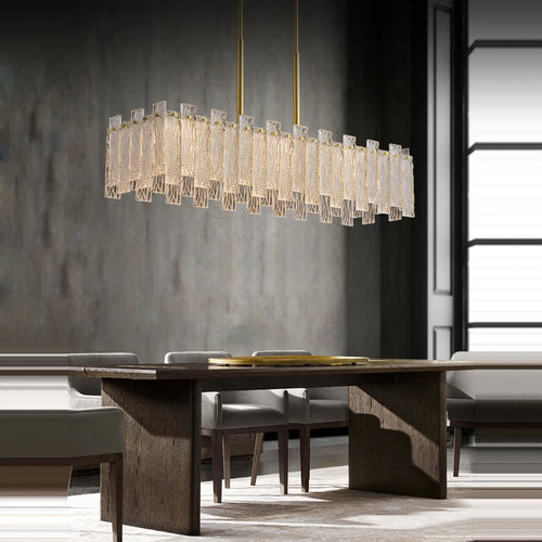 plafonnier design rond à couches en cuivre doré - vue 7 sur 22