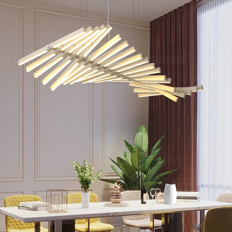 plafonnier led suspendu design nordique moderne éclairage intérieur décoratif - vue 3 sur 14