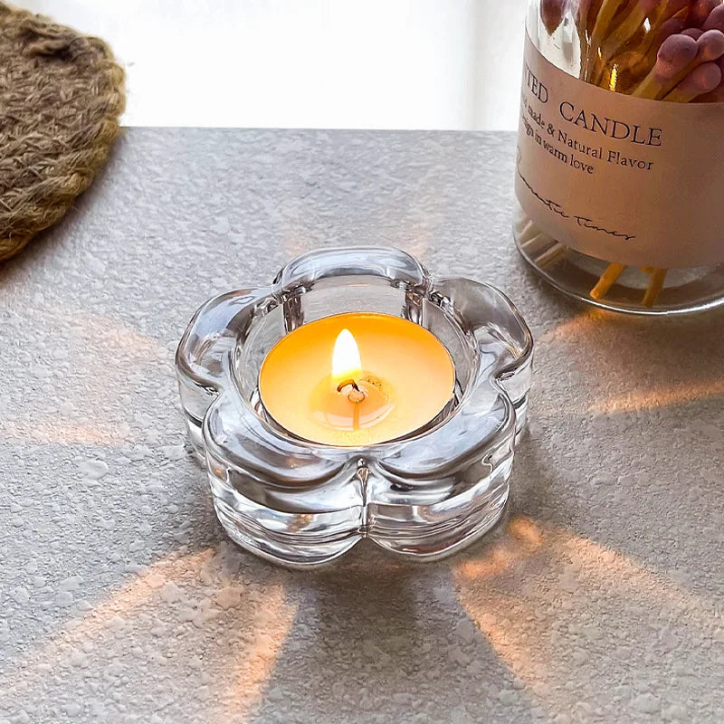 bougeoir en verre créatif pour bougie chauffe-plat décoration élégante - vue 5 sur 11