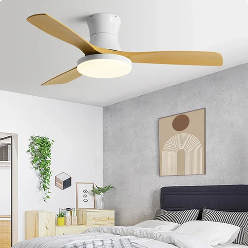 ventilateur de plafond bas avec lumière led et contrôle électrique - vue 2 sur 12
