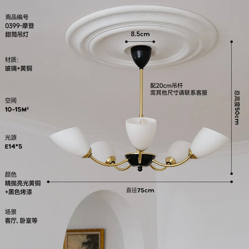 lustre à led moderne design nordique pour intérieur élégant - vue 8 sur 11