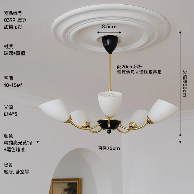 lustre à led moderne design nordique pour intérieur élégant - vue 8 sur 11