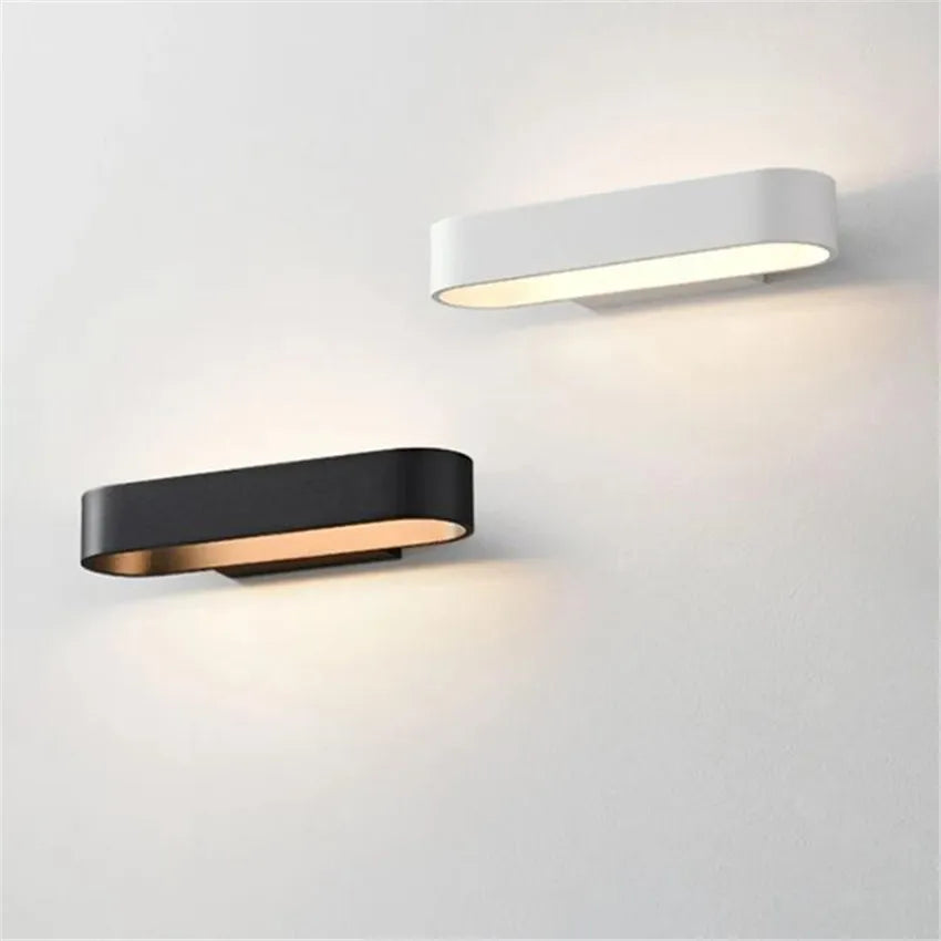 Aluminum LED Wall Lamp, Modern and Minimalist Indoor Lighting, Bedside Decorative Lamp, Corridor Wall Lamp, 12W - vue 1 sur 8