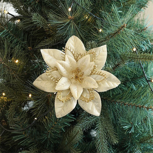 décorations de noël fleurs artificielles pour la maison 2025 - vue 4 sur 9