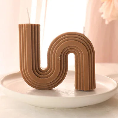 bougies parfumées géométriques en forme de u pour décoration intérieure - vue 10 sur 27