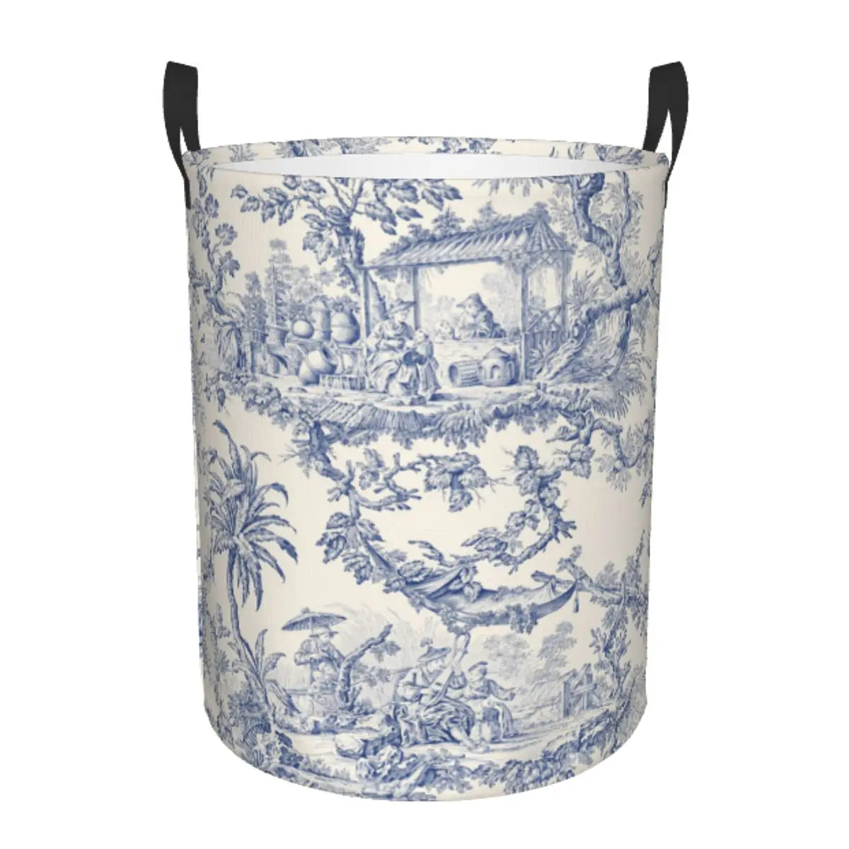 panier à linge pliable personnalisé classique en toile de jouy pour jouets - vue 15 sur 29