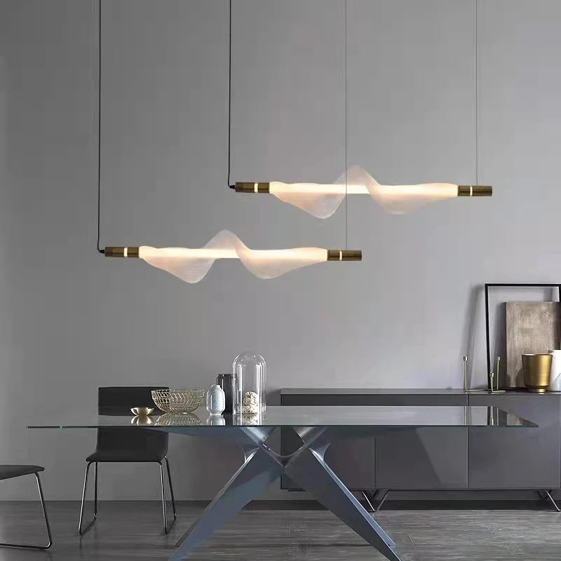 lustre led art déco avec cordon réglable luminaires suspendus - vue 1 sur 22