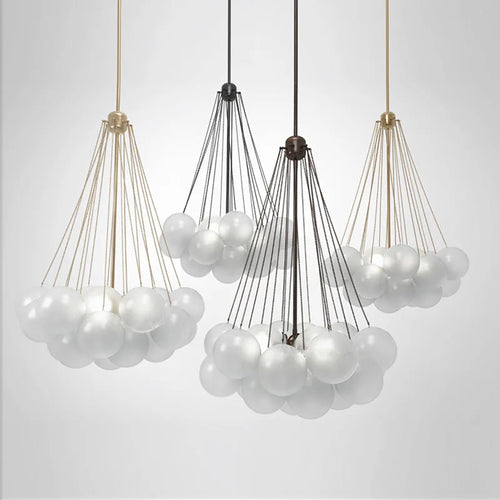 suspension en verre nordique design pour décoration intérieure luxe - vue 4 sur 10