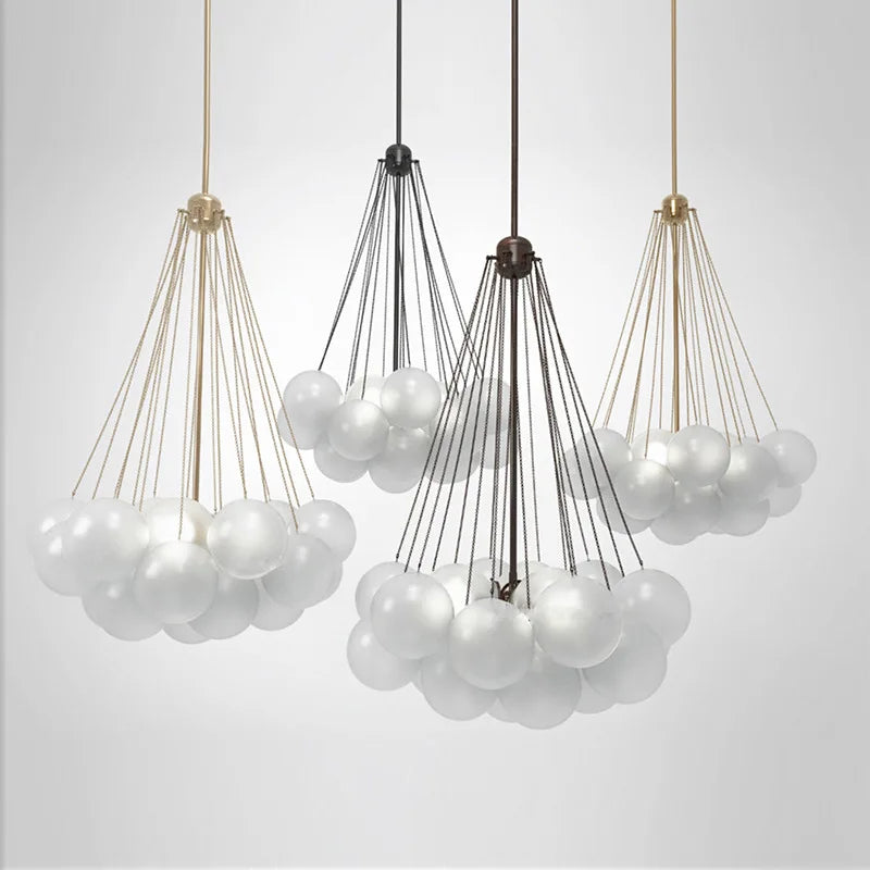 suspension en verre nordique design pour décoration intérieure luxe - vue 4 sur 10