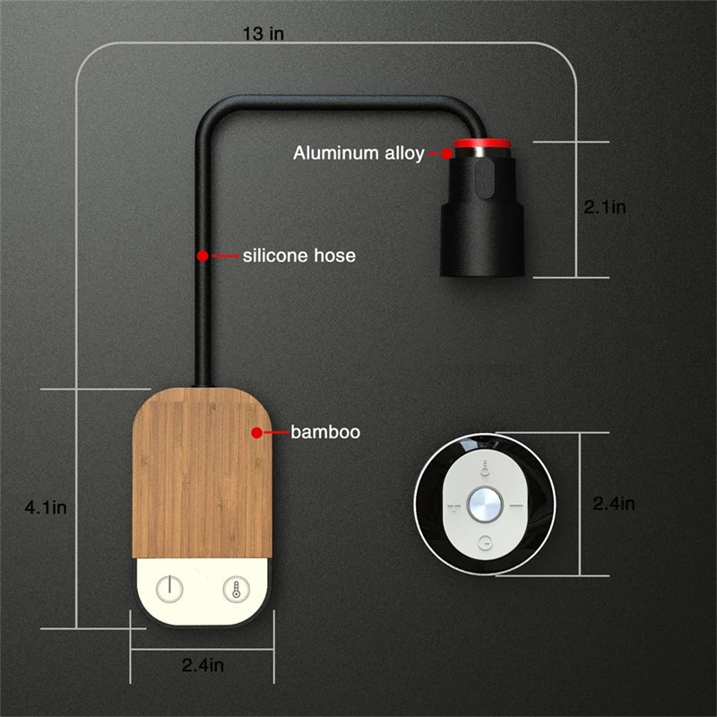 lampe de chevet led moderne nordique rechargeable avec télécommande réglable - vue 3 sur 8