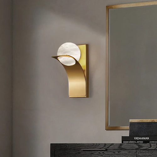 applique murale led en marbre naturel espagnol design moderne et luxueux - vue 3 sur 6