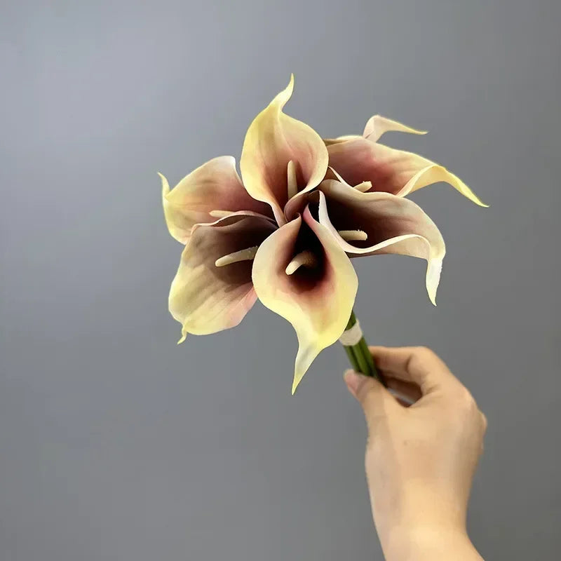 lot de 2 bouquets de lys calla artificiels pour décoration de mariage - vue 8 sur 11