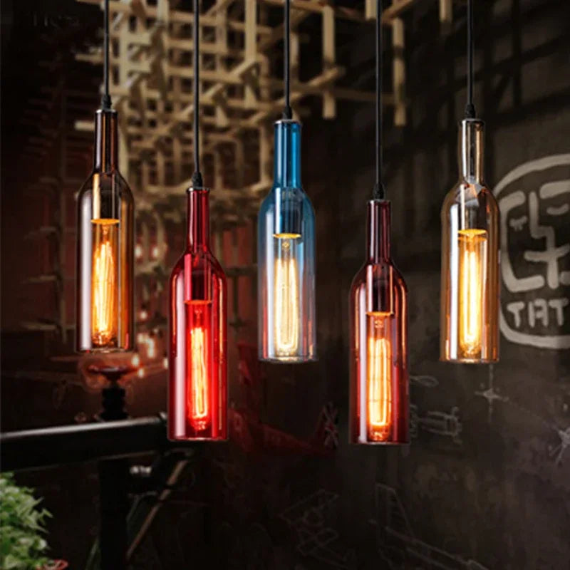 lustre nordique créatif moderne en forme de bouteille de bière - vue 4 sur 13