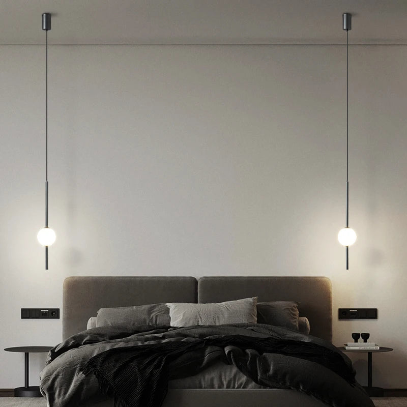 suspension LED en laiton design moderne avec cordon réglable - vue 5 sur 17
