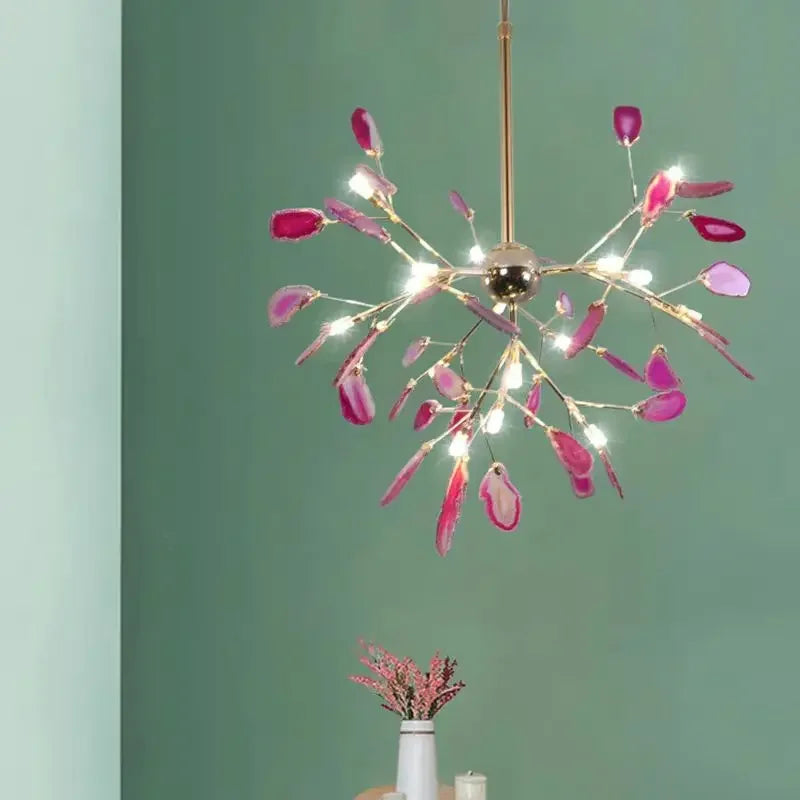 lustre luciole créatif en agate design postmoderne élégant - vue 4 sur 14