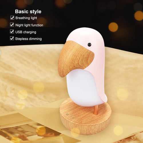 Toucan oiseau veilleuse Usb Rechargeable Lampe de Table Bluetooth Lampe chambre décor cadeau de noël pour enfants éclairage intérieur - vue 9 sur 10