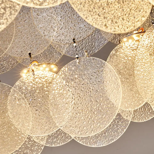 plafonnier led moderne en acier inoxydable et verre pour décoration intérieure - vue 7 sur 10
