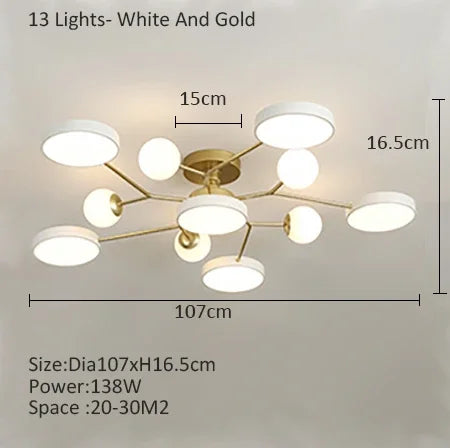 lustre led créatif pour éclairage intérieur moderne - vue 19 sur 18