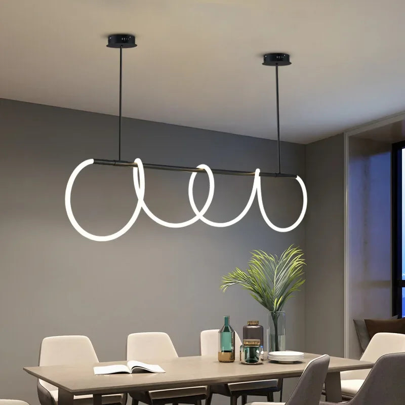 lustre design nordique à led intensité variable pour intérieur - vue 4 sur 25