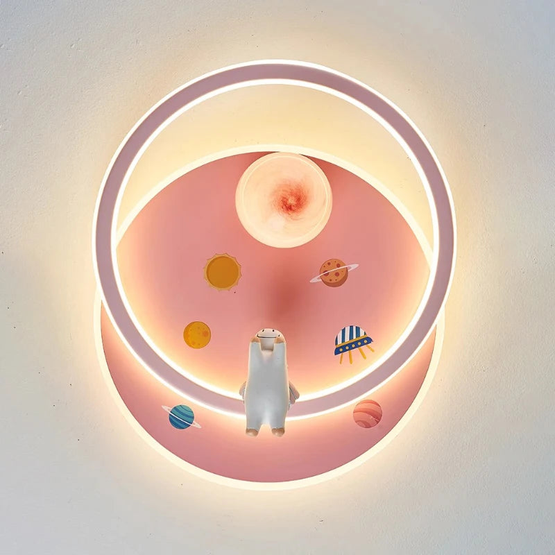 plafonnier licorne pégase moderne pour chambre d'enfant - vue 4 sur 7