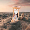 sablier en bois 5 minutes pour décoration et cadeau d anniversaire