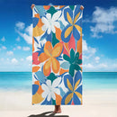 serviette de plage microfibre motifs floraux séchage rapide