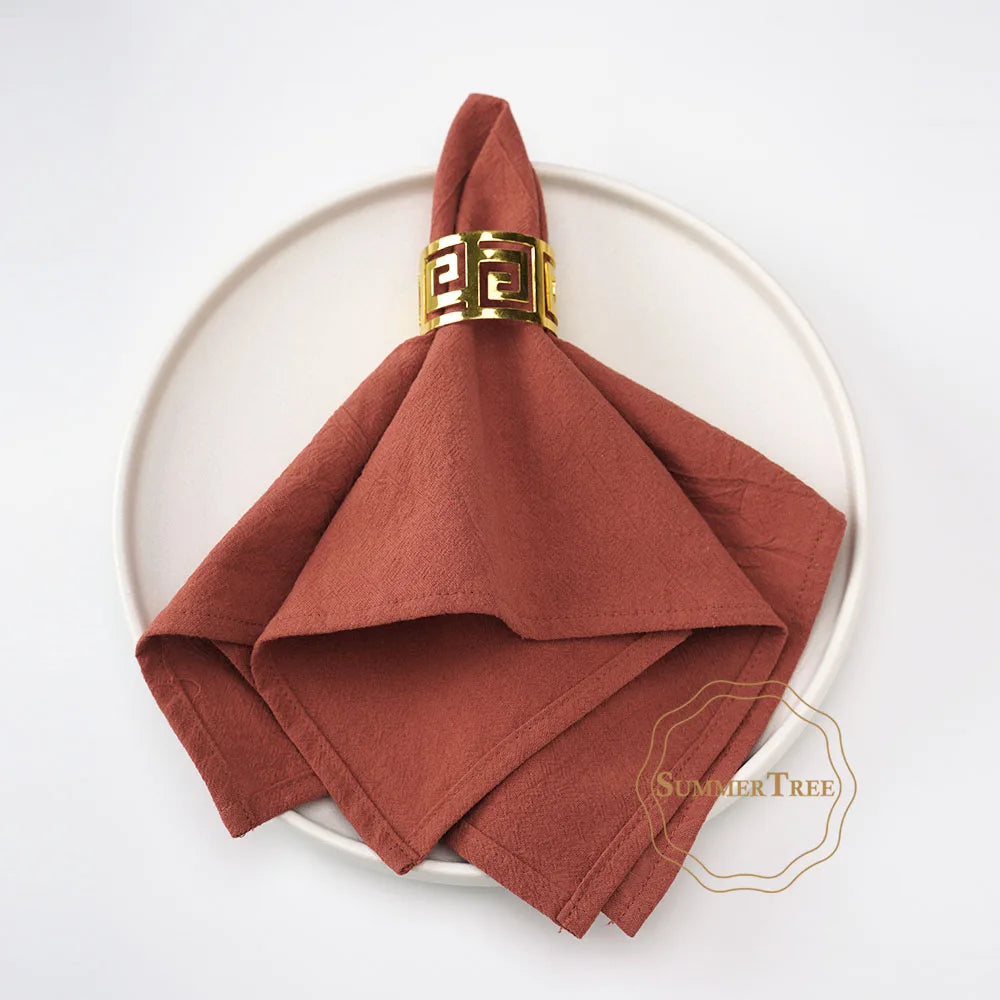 Serviette de table coton lavé style vintage rustique