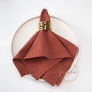 Serviette de table coton lavé style vintage rustique