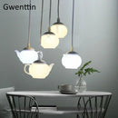 suspension théière moderne à led pour décoration intérieure nordique